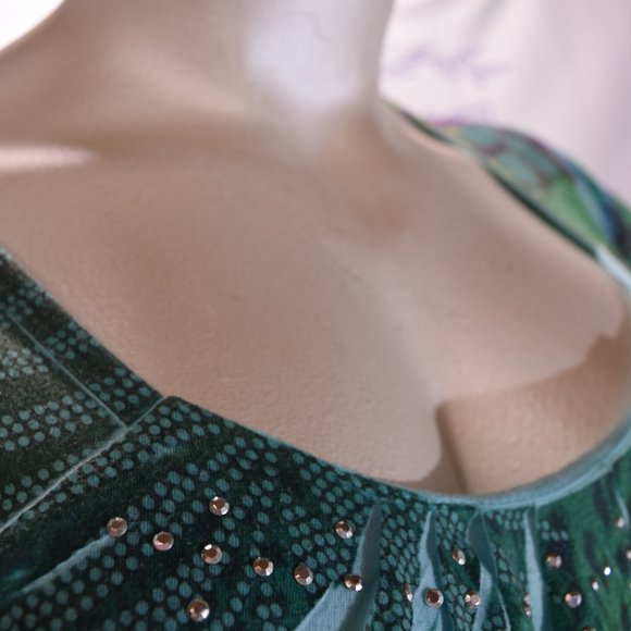 Jane Ashley Woman Floral Blouse, Watercolors, Size 2X - Picture 7 of 14